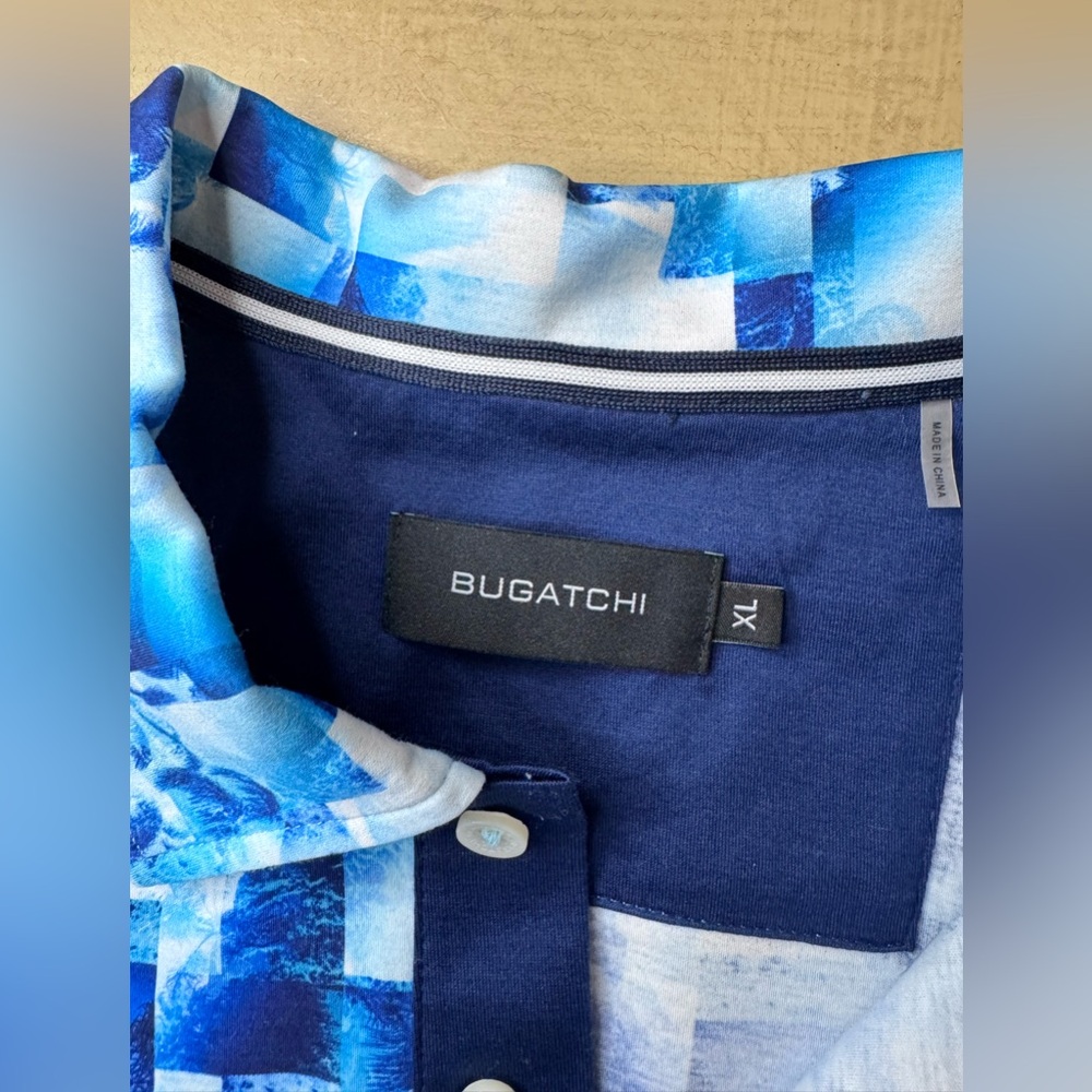 Bugatchi Hendrix Digital Tropical Print Pima Cotton Polo - Picture 7 of 11